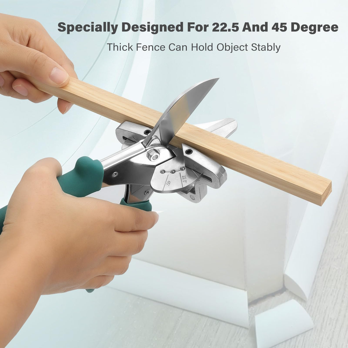 O'Shine ergonomic anti-slip handle reduces fatigue during trims