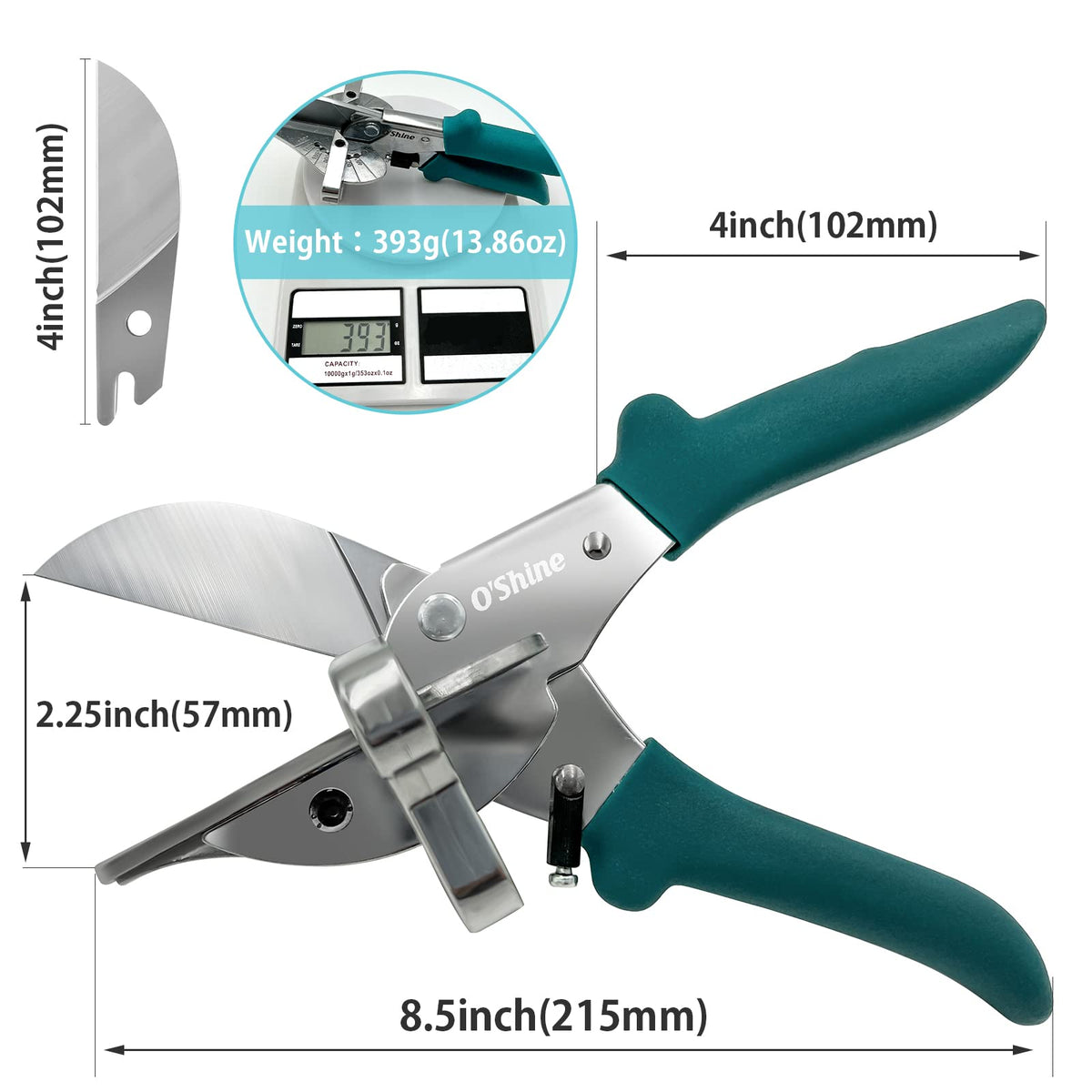 O'Shine ergonomic anti-slip handle reduces hand fatigue