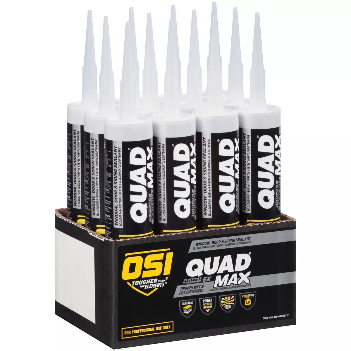 OSI Quad Max sealant on window frame showing strong adhesion
