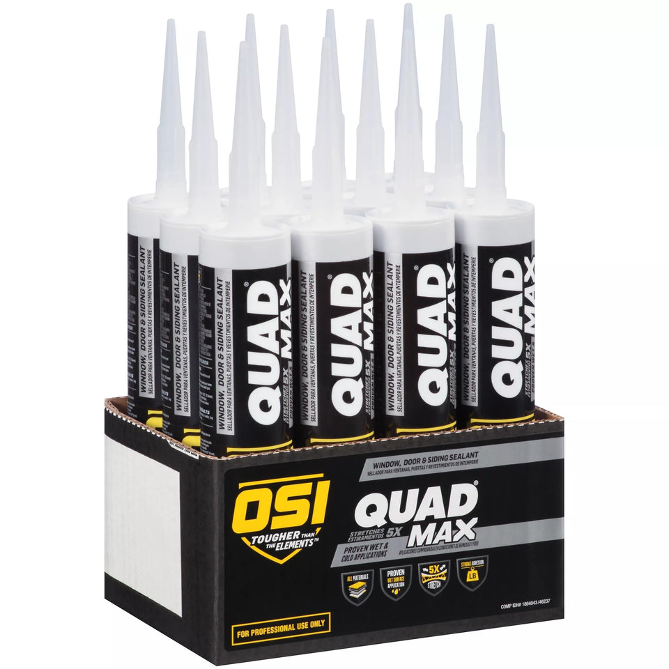OSI Quad Max sealant on window frame showing strong adhesion