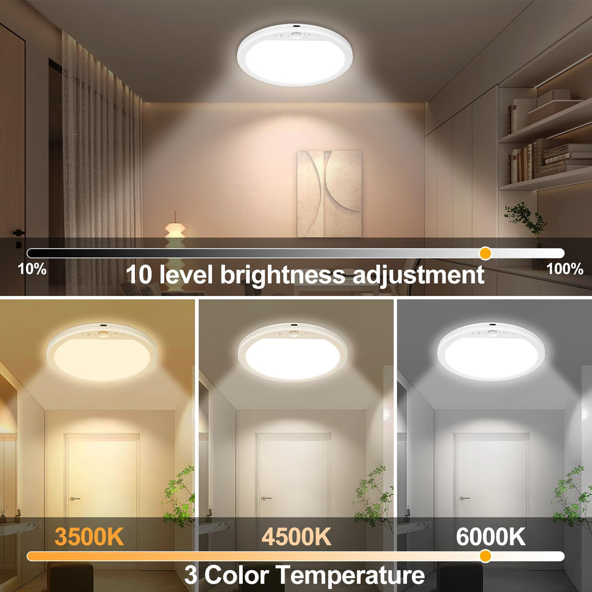 OSIDEN 3 color temperatures offer warm to cool lighting for tasks.