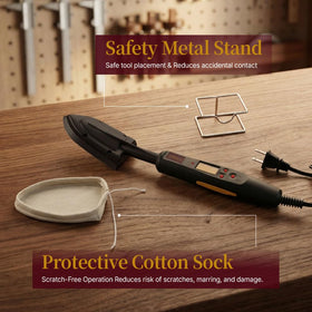 O'SKOOL Edge Banding Iron precision tip reaches tight corners with accuracy.