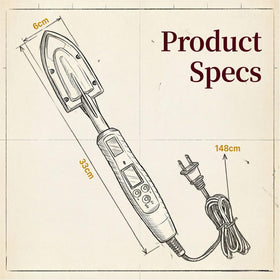 O'SKOOL Edge Banding Iron stand for safe storage and upright positioning.