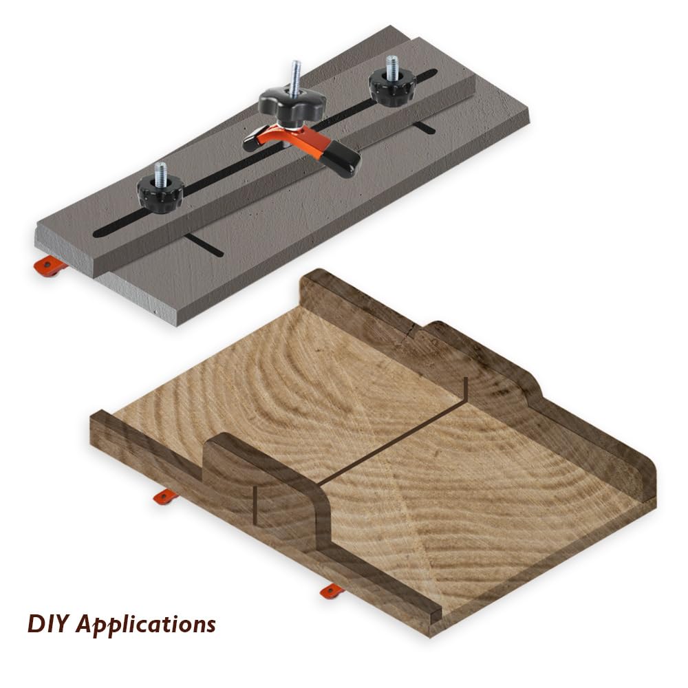 O'SKOOL miter bars support sleds such as spline, tenon, and box joint jigs.