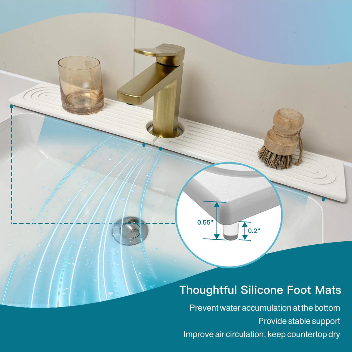 OSOVGO diatomite stone tray protects surfaces while drying after use.
