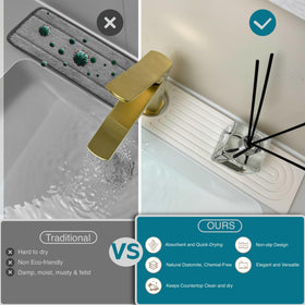 OSOVGO stone drying tray on the kitchen counter prevents clutter.