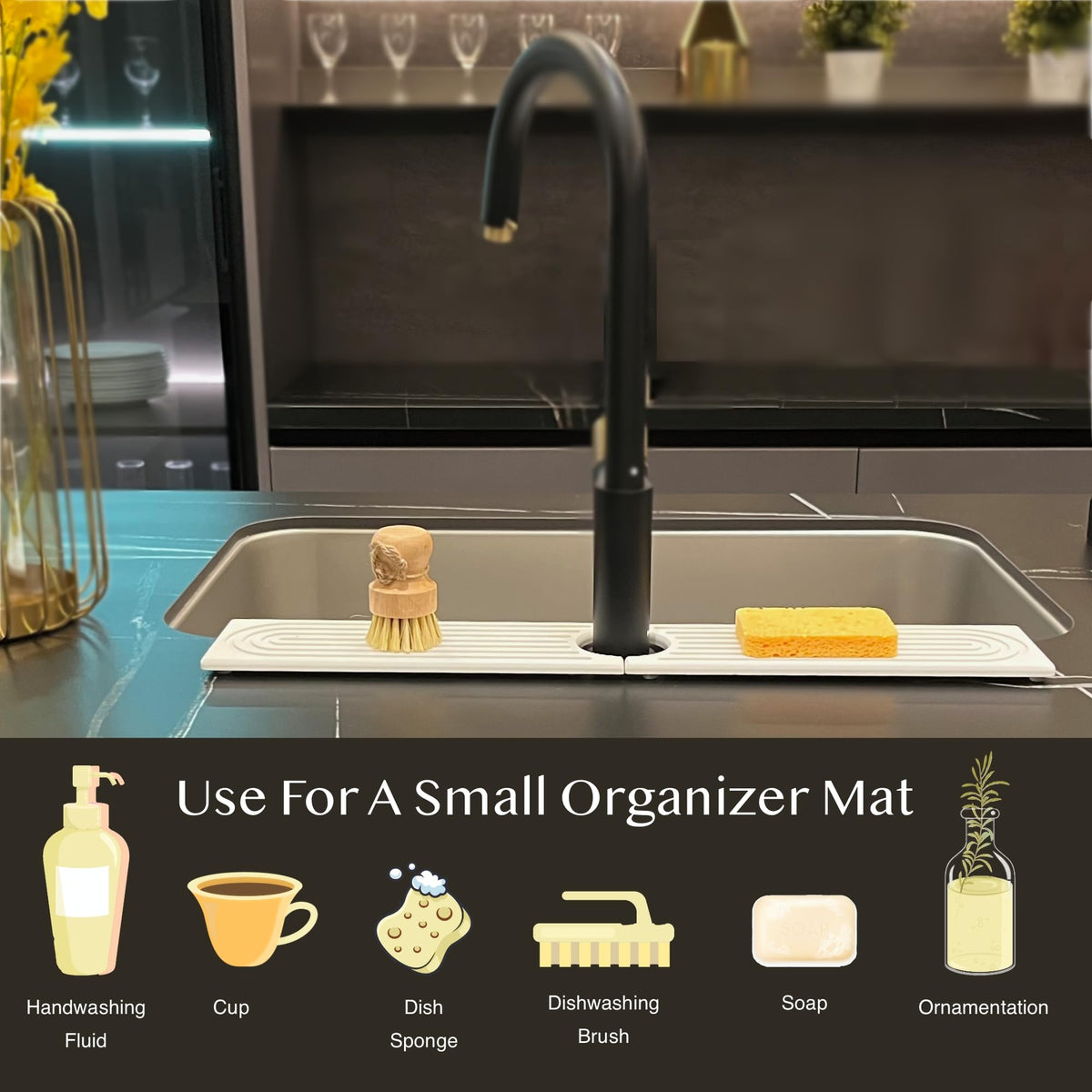 OSOVGO diatomite stone drying mat keeps bathroom surfaces dry and clean.