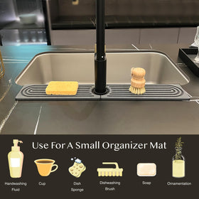 OSOVGO stone drying tray for bathroom, keeps counters clean and dry.