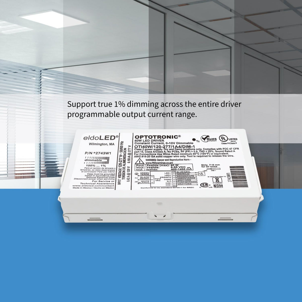OSRAM Optotronic OTi40W soft-start for smooth power-on