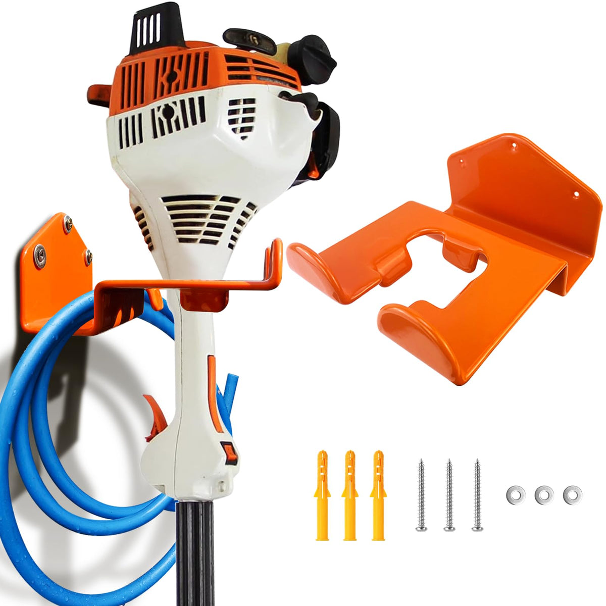 OSROENE Weedeater Hanger wall-mounted in garage for tool organization