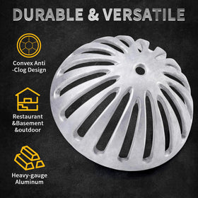 Osseph floor drain cover installed on kitchen floor demonstrating secure, tool-free use