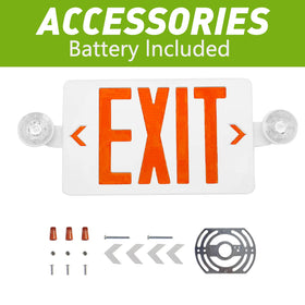 OSTEK exit sign with battery backup inside for outage lighting