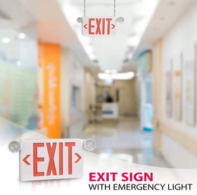 OSTEK LED exit sign during power outage provides emergency visibility