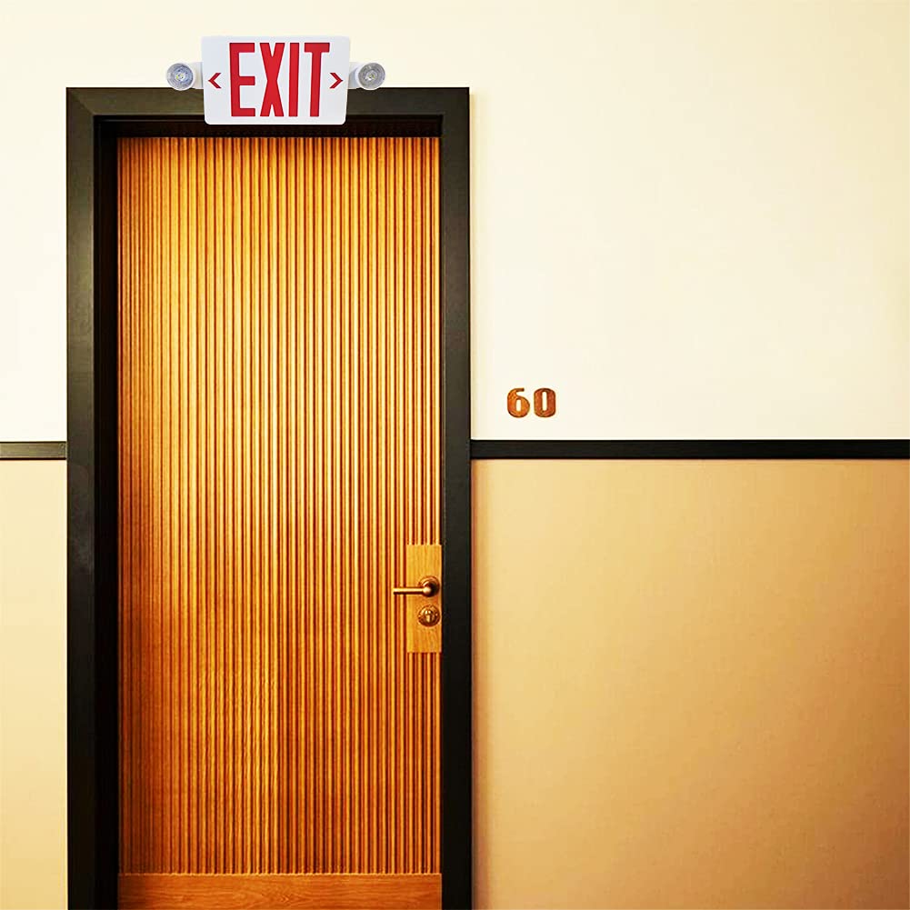 OSTEK UL-listed exit sign compatible with 120-277V circuits
