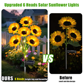 Ostritec auto on/off sunflower lights turn on at dusk for hands-free ambiance.
