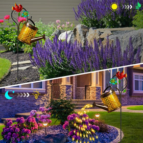 Ostritec Cascading Lights create a magical garden glow after dusk.