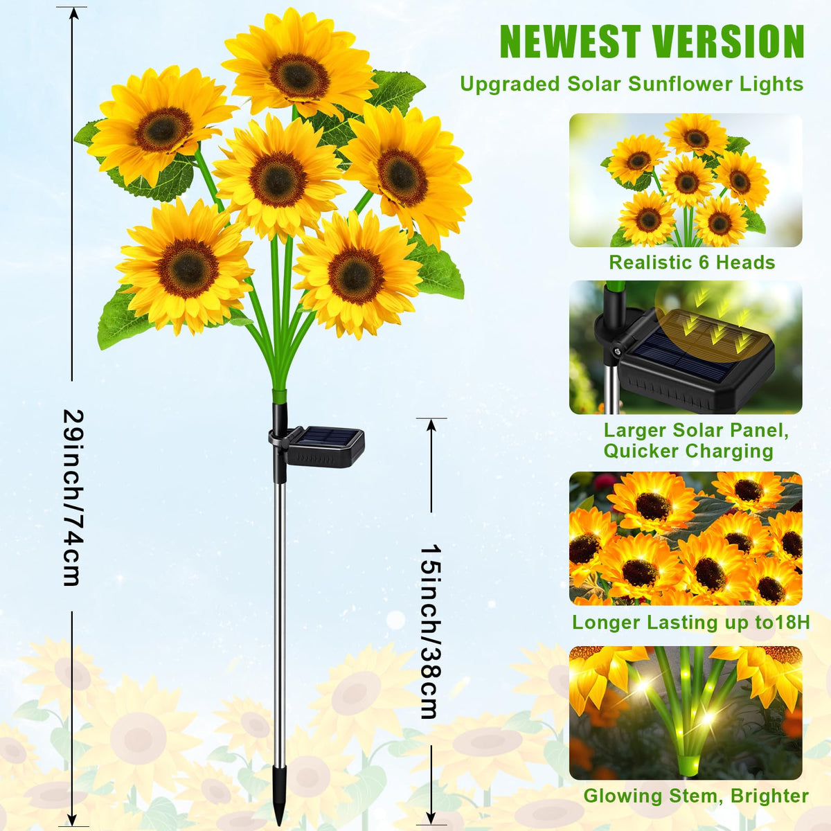 Ostritec garden decor sunflowers add charm to patios, lawns, borders, and flower beds.