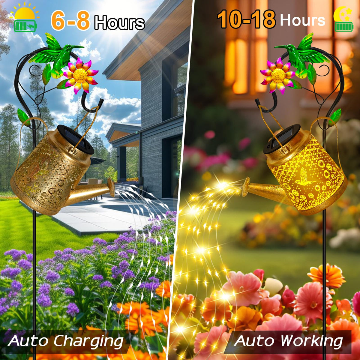Ostritec solar garden decor offers energy-saving lighting along pathways.