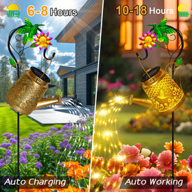 Ostritec solar garden decor offers energy-saving lighting along pathways.
