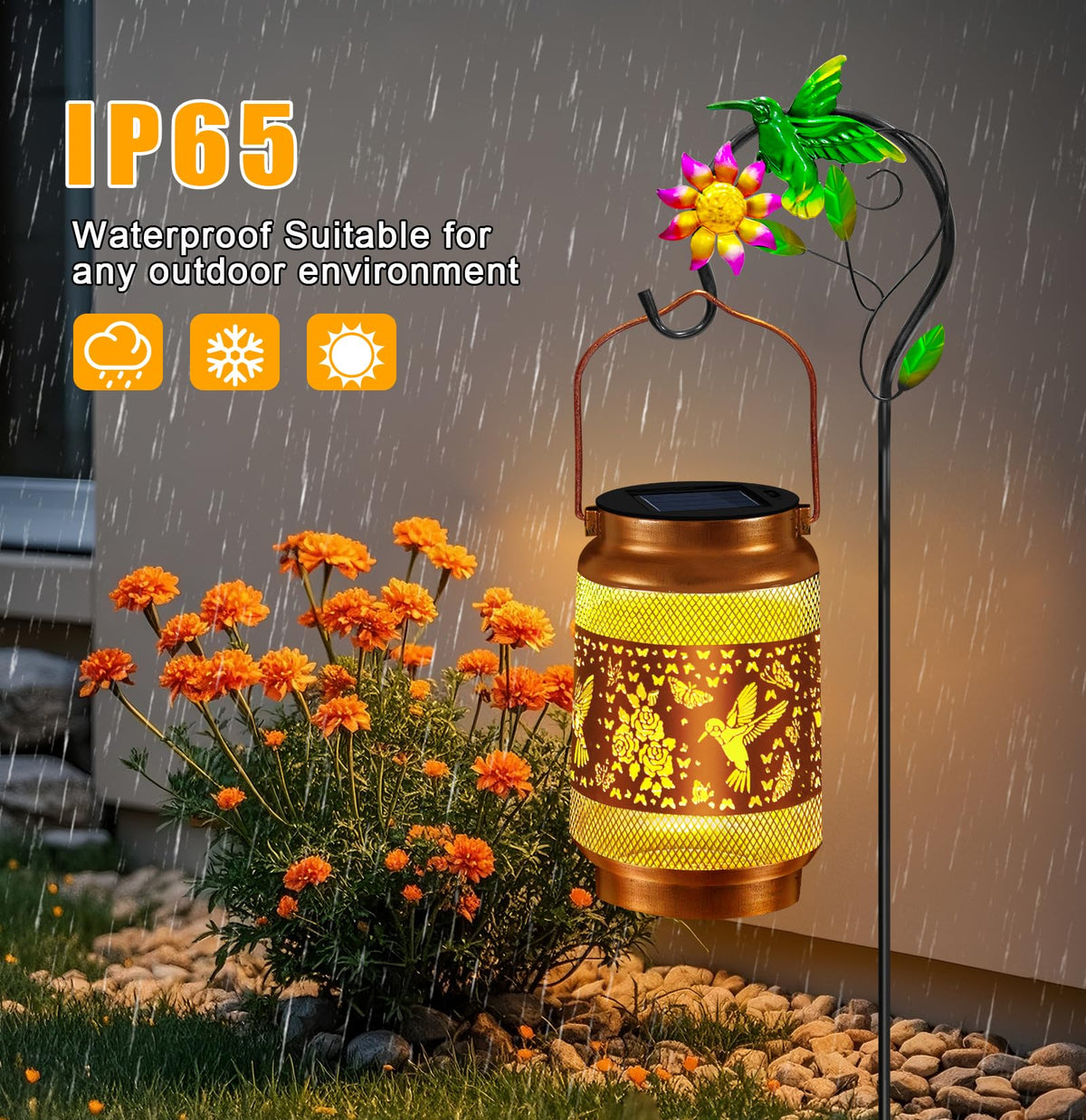 ostritec shepherd-hook hanging lantern elevates outdoor décor with easy placement.