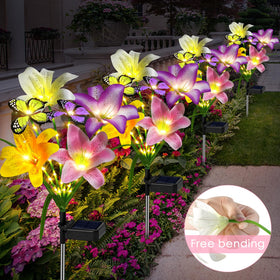 Ostritec lily lights with bendable stems for creative garden arrangements