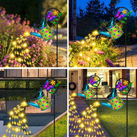 ostritec solar watering can LED wires are IP65 waterproof for all weather.