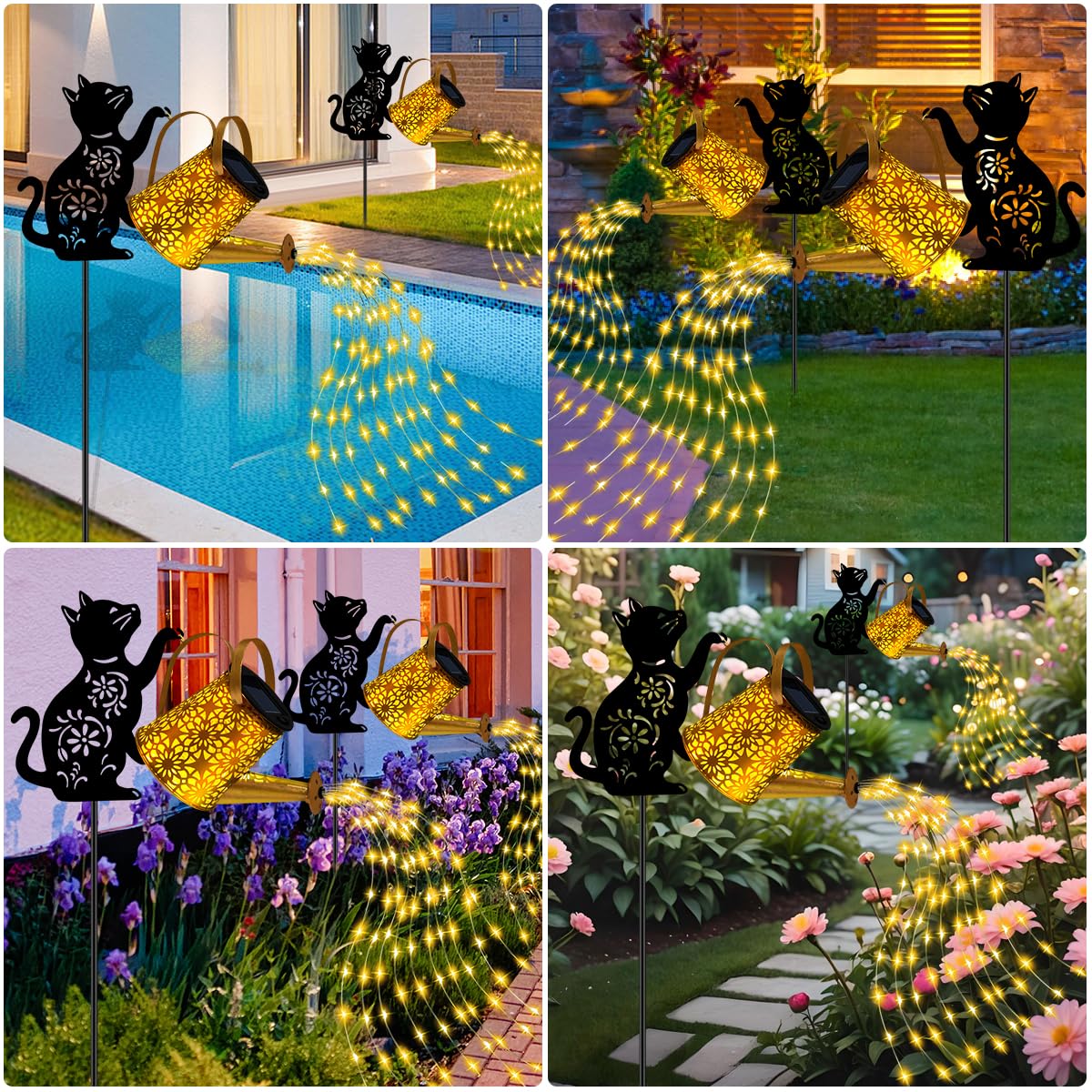 Ostritec warm white garden lighting creates cozy patio ambiance.