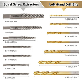 OSTTE left-hand drill bits with 6542 HSS cobalt for durable penetration