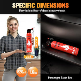Ostutry extinguisher leaves no residue for easy cleanup.