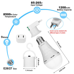 Ostwiki bulb in use hanging with hook shows portable lighting for camping