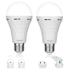 Ostwiki Emergency Light Bulbs in a two-pack for backup lighting during outages