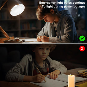 Ostwiki emergency light bulb used as a handheld flashlight.