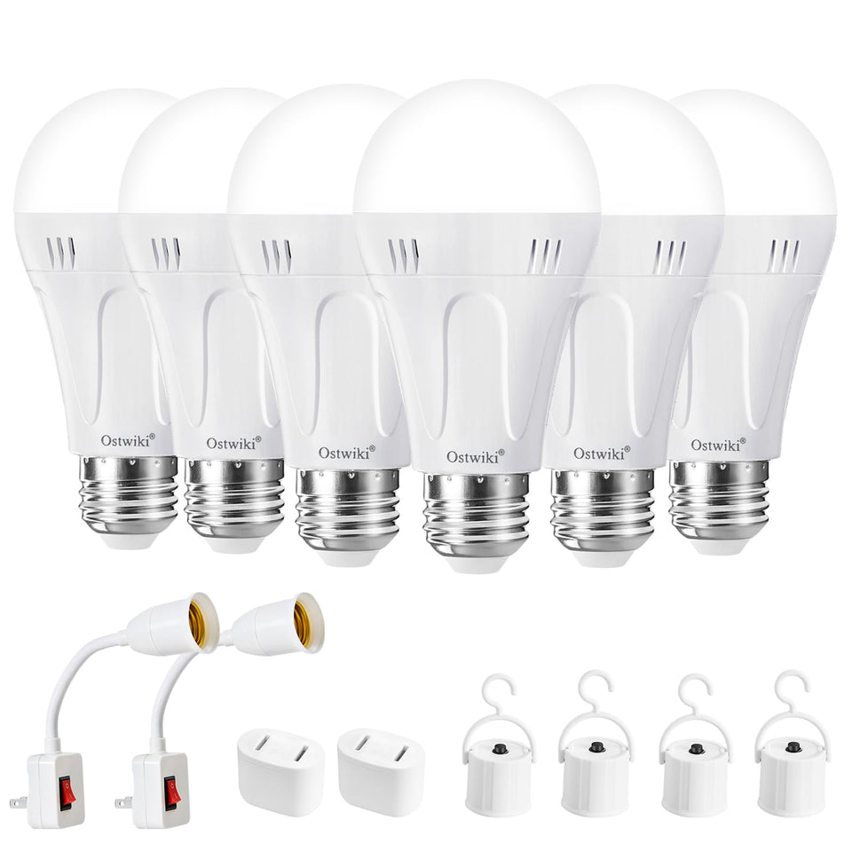 Ostwiki six-pack rechargeable bulbs ready for home use and outages