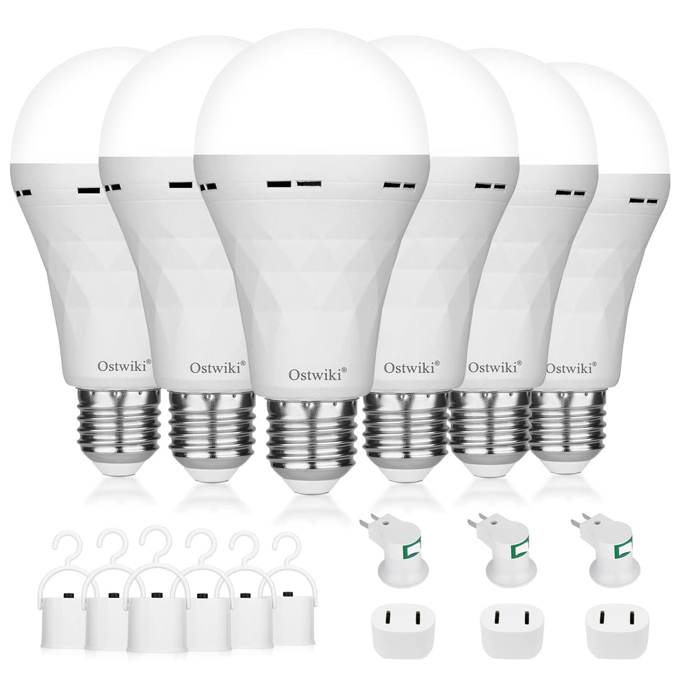Ostwiki rechargeable light bulb ready for daily use and emergencies.