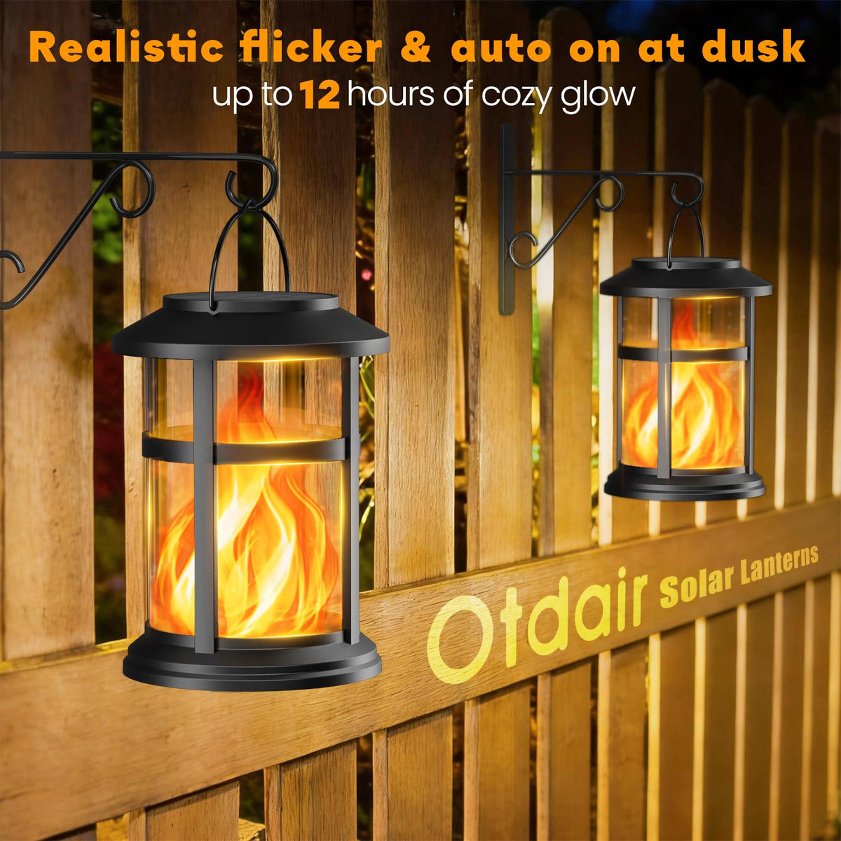 Otdair lantern demonstrates realistic flicker flame for warm ambiance