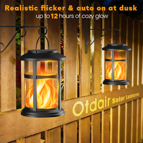 Otdair lantern demonstrates realistic flicker flame for warm ambiance