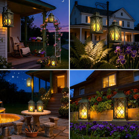 Otdair solar lanterns come in a convenient 2-pack for quick setup.