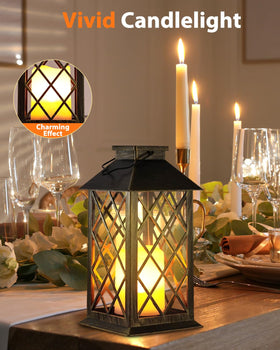 Otdair solar lantern auto-on at dusk for effortless night lighting.
