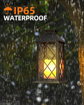 Otdair solar lantern IP65 waterproof for rain-safe garden lighting.