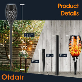Otdair Solar Torch Pack6 versatile outdoor lighting options.