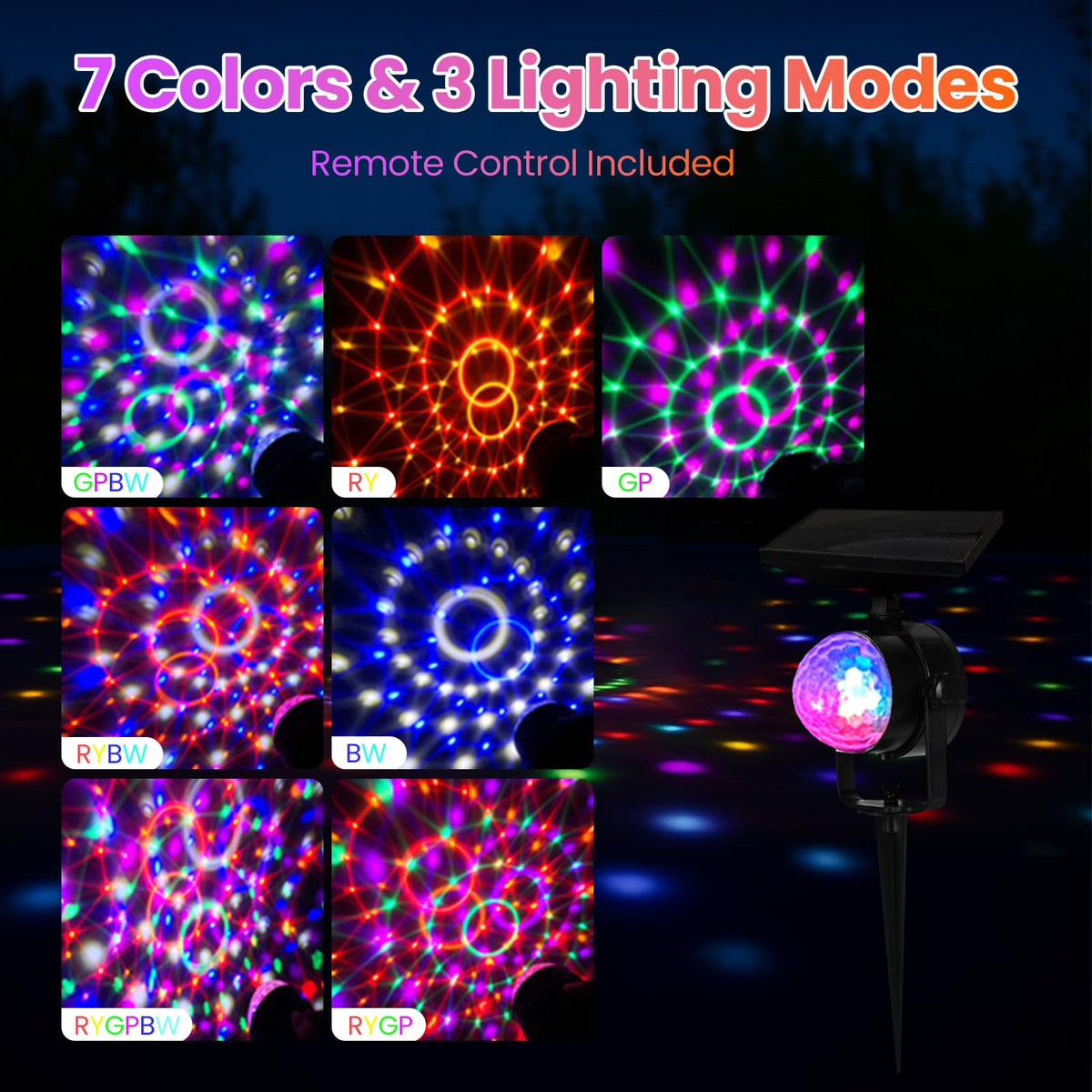 OTDRMETA trampoline lights remote enables quick color changes.