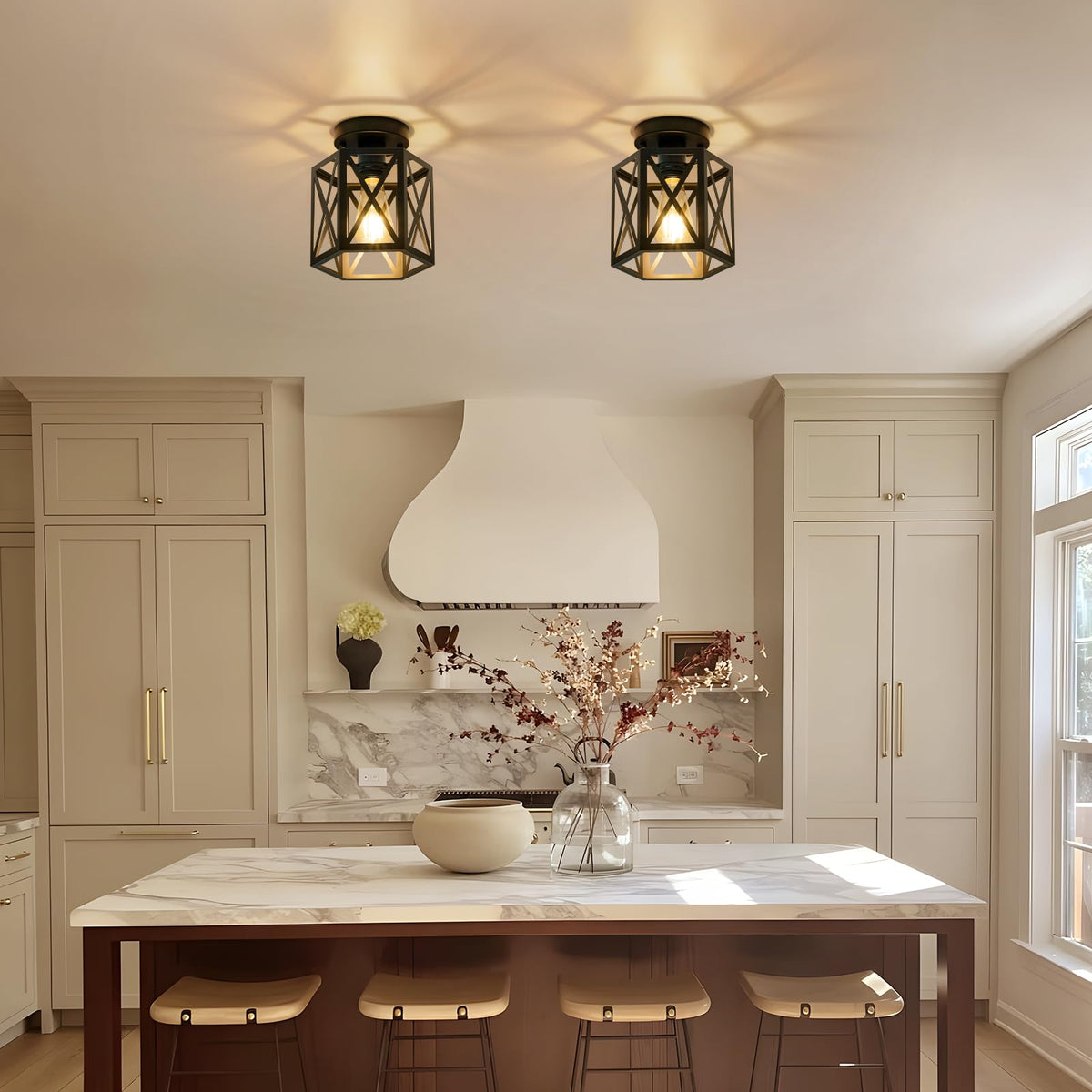 OTeedo 1-light hexagon fixture for versatile spaces