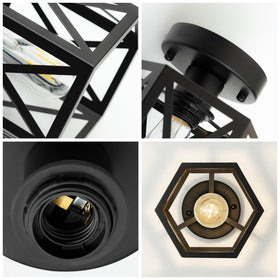 OTeedo dimmable hexagon ceiling fixture supports mood-adjustable lighting