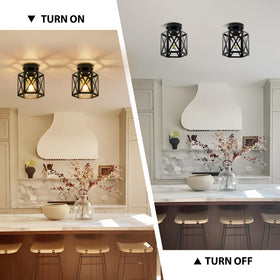 OTeedo farmhouse black metal light adds modern charm to entry halls