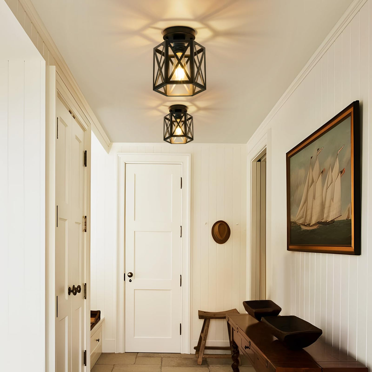 OTeedo hexagon ceiling light ideal for kitchen islands with balanced brightness