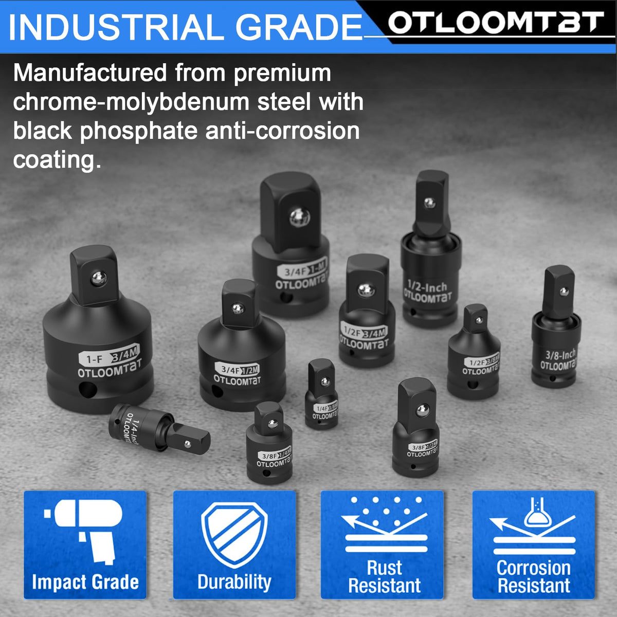 OTLOOMTBT set is compatible with standard sockets for broad compatibility.