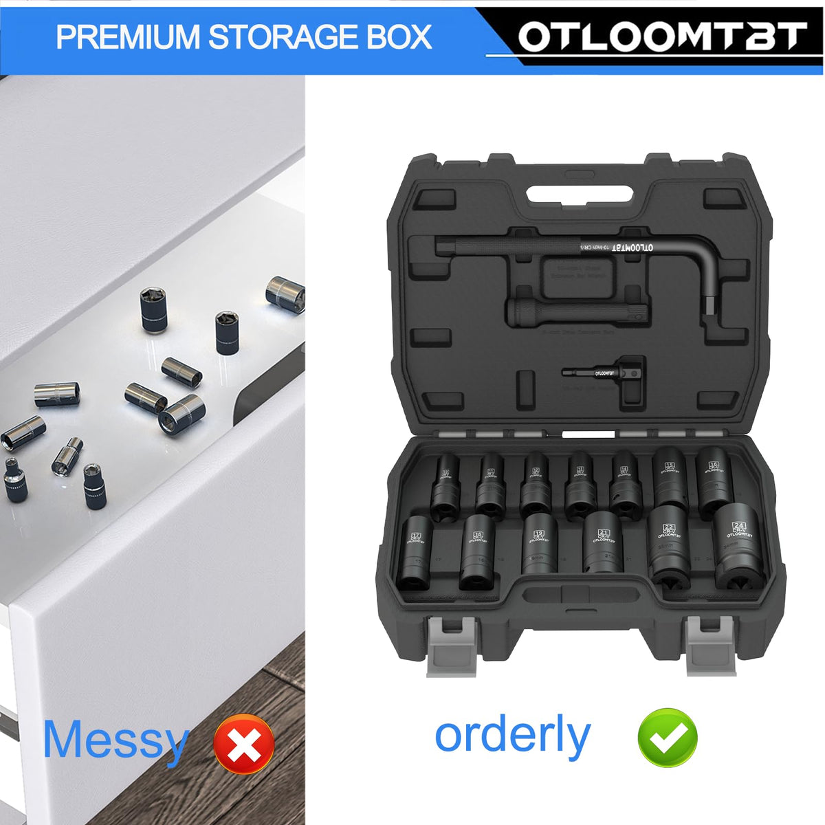 OTLOOMTBT extension bars 5in extend reach for hard-to-access fasteners.