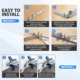 Otoolling manual rebar bender 34 cm lever provides strong leverage for bends.