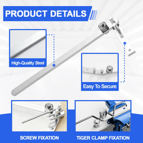 Otoolling manual rebar bender rollers detail highlights reduced effort during bending.