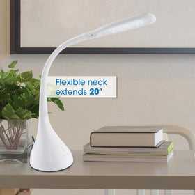 OttLite Creative Curves gooseneck extends up to 20 inches for perfect positioning.